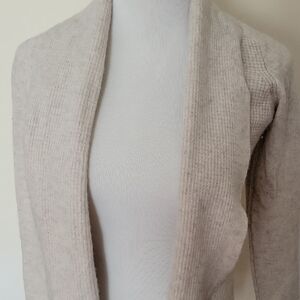 Aqua Cream Open-Front Cardigan